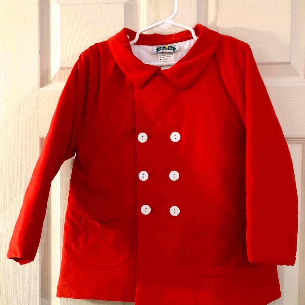 Southern Taters Red Cord Peacoat Size 6 - NWT